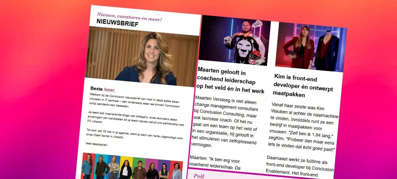 impressie van de nieuwsbrief