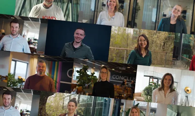 Collage van allemaal verschillende collega's